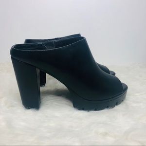 Nine west sandals mules black